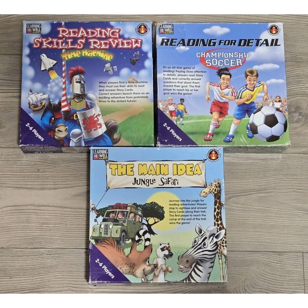 3 Learning‎ Well Board Games Homeschooling Education Lot